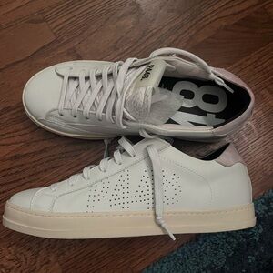 P448 Cream and White Sneakers